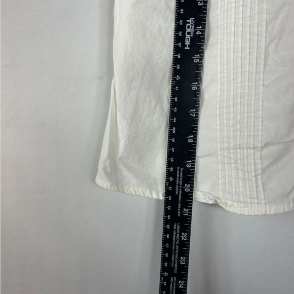 Andrew & Co ladies shirt button fairycore academia medium cotton y2k 90s crochet - Picture 5 of 9